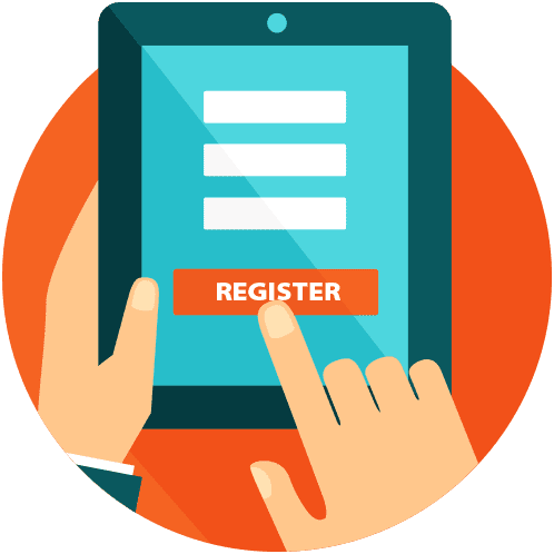 Click to register a new student